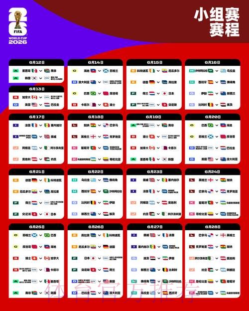 2026世界杯小组赛赛程实时更新高清直播免费观看