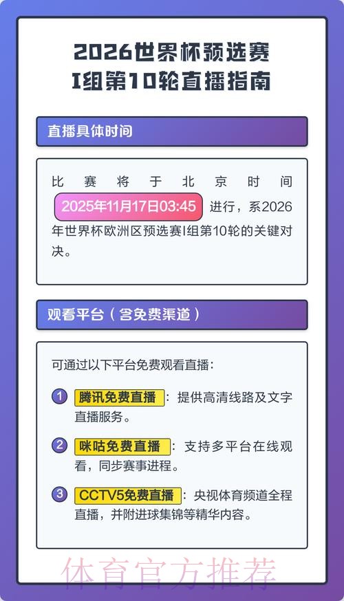 2026世界杯直播最新观看指南怎么看